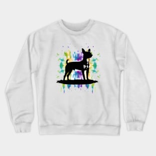 Rat Terrier Ratter Stencil Crewneck Sweatshirt